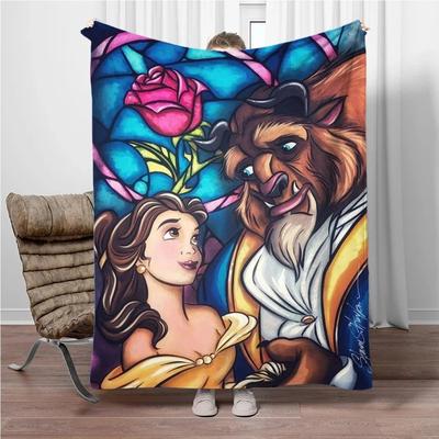 Uplift Picks Beauty And The Beast Flannel Throw Blanket Soft Cozy Sofa Blanket 01 150x220cm (59x86in)