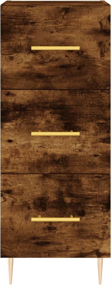 vidaXL Buffet Chêne fumé 34,5x34x90 cm Bois d'ingénierie