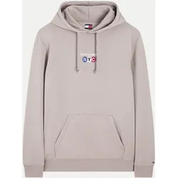 Hoodie mit NYC-Print Beige M