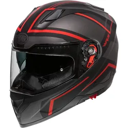 Premier Vyrus ND, Integralhelm - Matt Schwarz/Dunkelgrau/Rot - XL