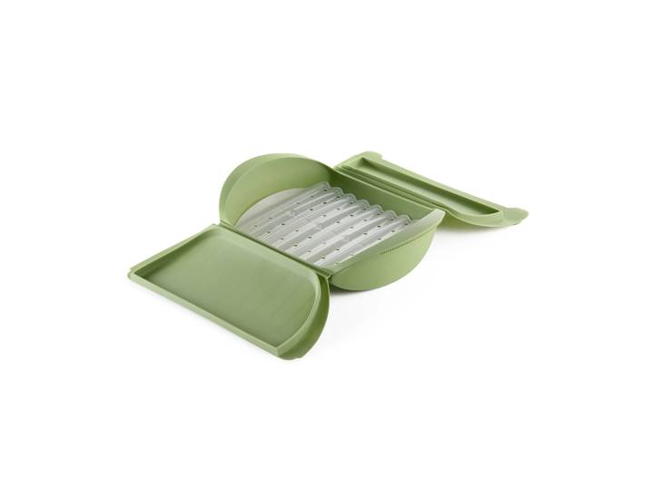 Lékué Cuiseur vapeur Lékué Vert, avec plateau, lot de 4
