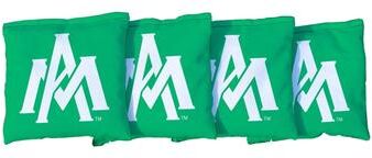 Skip's Garage Arkansas Monticello Boll Weevils & Cotton Blossoms Green Cornhole Bags