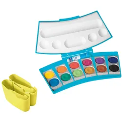 Pelikan Wasserfarbkasten 2 Wasserboxen + Deckweiß und 12 Farben