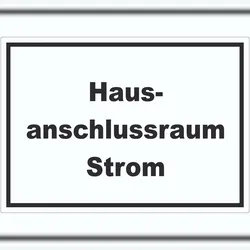 HB-Druck Hausanschlussraum Strom Aufkleber mit Text HAR waagerecht A7 (74x105mm)