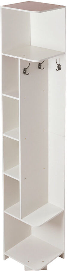 17 Stories Quinteria 180 cm H Corner Bookcase Creamy White (6 Shelves) 180"H x 40"W x 40"D