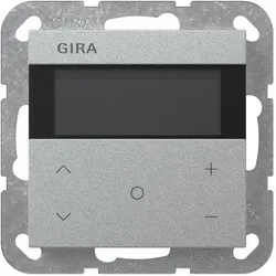 GIRA Raumtemperaturregler Unterputz KNX alu 200626 Basis+zentr Abdeckpl