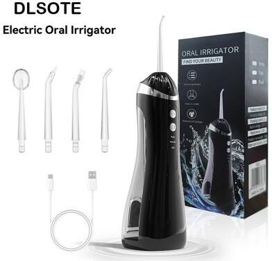Inspire Daily Merch Portable Waterproof Dental Water Flosser With Cleaning Modes, Rechargeable And Teeth Whitening white