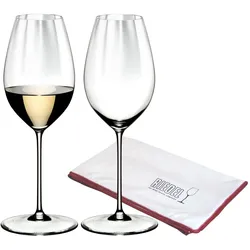 Riedel Performance Sauvignon Blanc Gläser inklusive Poliertuch, Weingläser, Transparent
