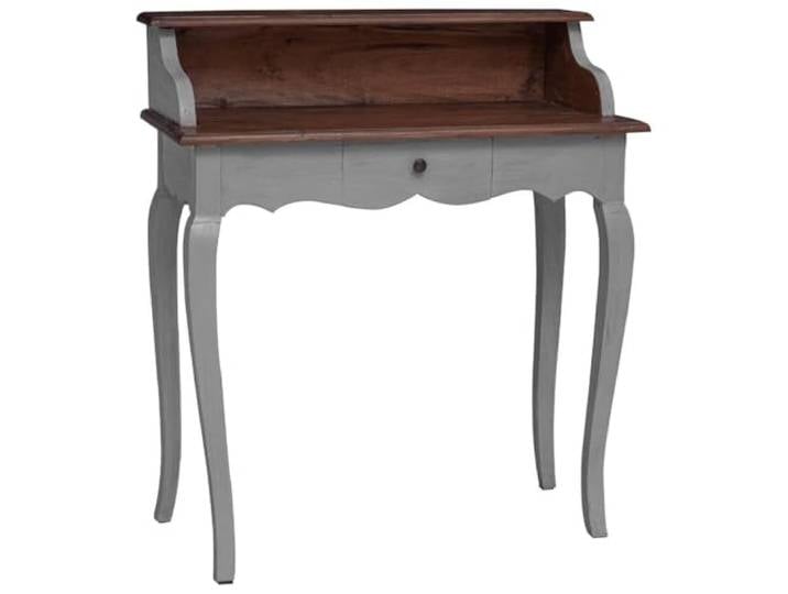 Foknhdi Schreibtisch Massivholz Mahagoni Vintage Tisch 80x40x92 cm Handgefertigter Konsolentisch aus Mahagoni Massivholz für Arbeitszimmer und Wohnzimmer im edlen Vintage-Design.