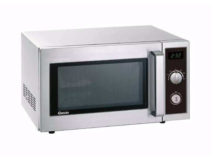 Bartscher Mikrowellengerät 25L, 1000W Gastro Mikrowelle – Gastro Backofen/Gastro Kochfeld/Gastro Mikrowelle – edelstahl