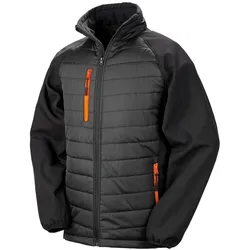 Result Black Compass Softshell-Steppjacke, black/orange, 3XL
