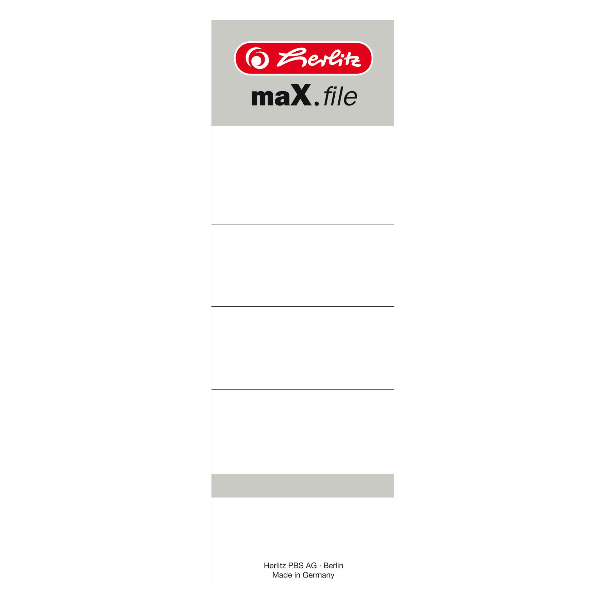 Herlitz Ordnerrücken-Etikett, 60 x 190 mm, kurz-breit, weiss selbstklebendes Papier (5966106)