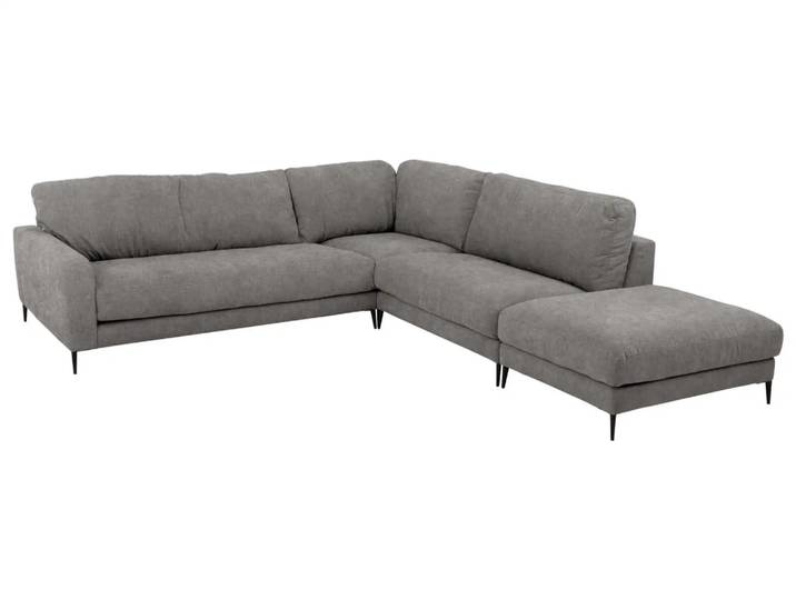 Ecksofa Umberto Basic Candy / Farbe: Stone / Material: Stoff Basic