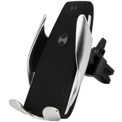 2GO 797161 Ladegerät für Mobilgeräte Smartphone Schwarz, Silber Kabelloses Aufladen Auto