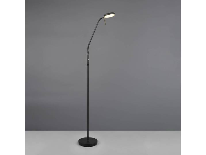 Reality Leuchten LED Stehlampe Moreno, dimmbar, schwarz, für Wohn- / Esszimmer, Metall