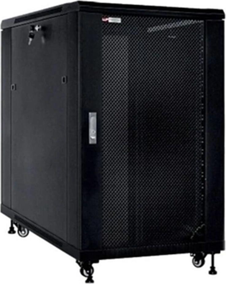 WP WPN-RSB-15610-B, Freistehendes Gestell, 15U, 800 kg, Verstellbare Füße, Verbessertes Kabelmanagement, Schwarz