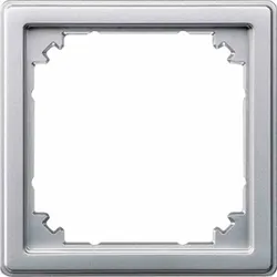 Merten AQUADESIGN Einsatz, aluminium, glänzend, ohne Beschriftungsfeld