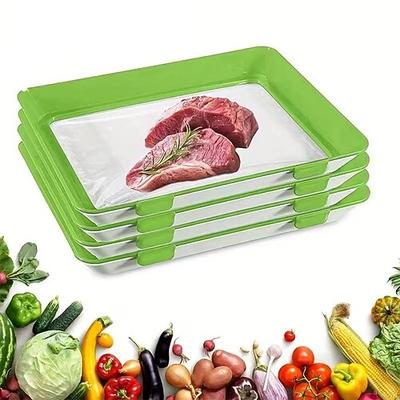 2er-/4er-Packung stapelbarer Kühlschrank-Vorratsdosen mit Vakuumverschluss, hochwertige Küchenboxen für frisches Obst und Gemüse, Brot, Fleisch