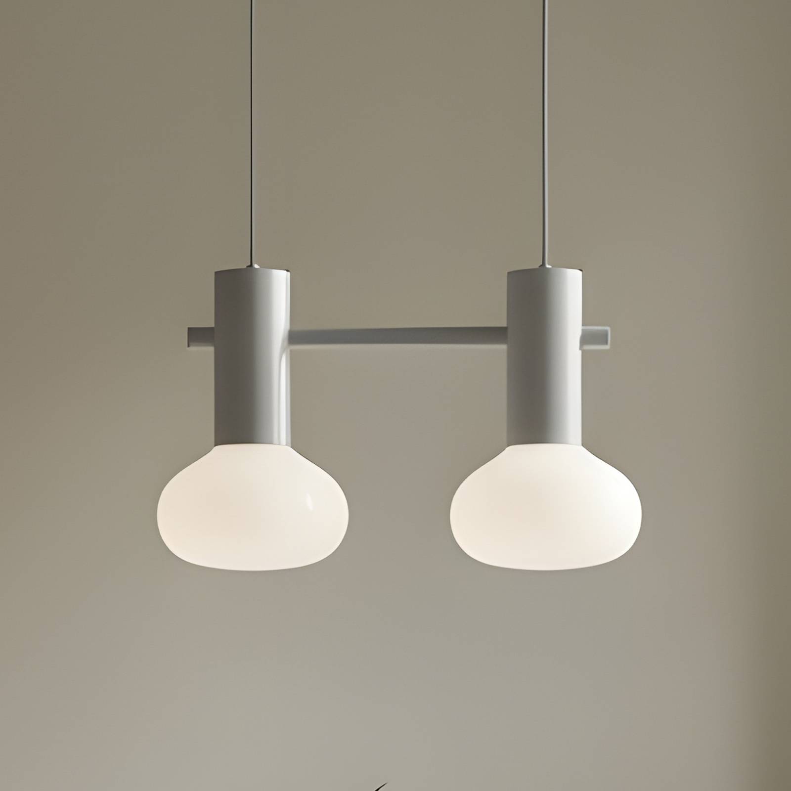 Glas Hängelampe Flo ALDEX, dimmbar, alu / grau / zink, für Wohn- / Esszimmer, Metall, Design, Pendelleuchte