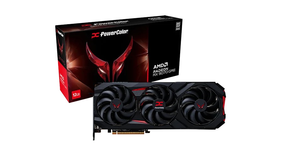 POWERCOLOR AMD Radeon RX 9070 GRE Red Devil 12GB GDDR6 Grafikkarte, DP, HDMI RX9070GRE 12G-E/OC