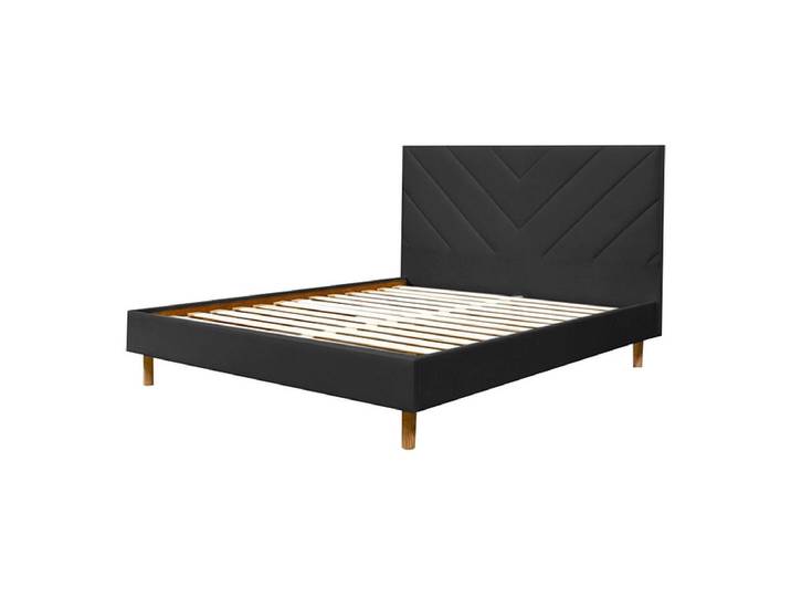Bett BOBOCHIC ROMANE 180x200cm samt dunkelgrau