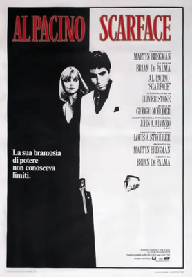 Inspire Curations Scarface Movie Poster Canvas Al Pacino Tony Montana Wall Art For Home Decor p3 40x60cm No Frame
