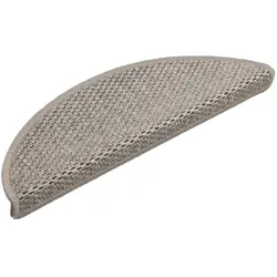 vidaXL Treppenmatten Selbstklebend Sisal-Look 15 Stk. 56x17x3 Silbern