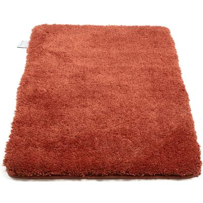 Badematte TOM TAILOR HOME "Cozy Bath UNI, Badvorleger, Badezimmer Teppich", braun (rust), H:27mm, Polyester, Badematten, Badematte, Badteppich, Uni Farben, rechteckig, in rund & oval erhältlich