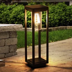 LED Außenleuchte Wegeleuchte Gartenleuchte Warmweiß Schwarz Aluminium H 50 cm