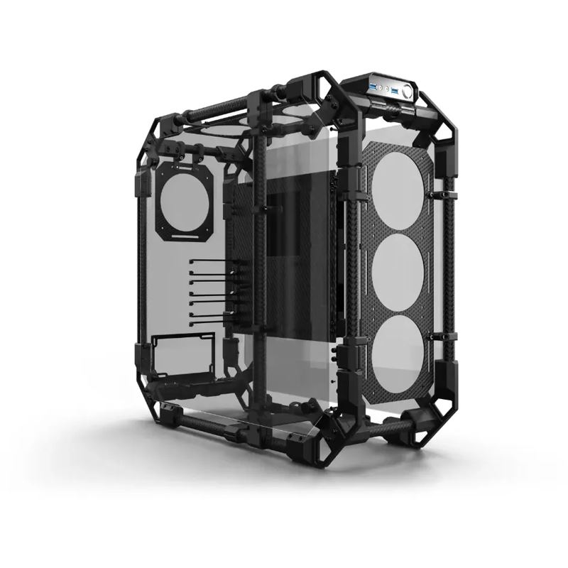Alphacool Apex Skeleton Carbon Midi Tower ohne Netzteil schwarz