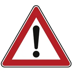 Verkehrszeichen Nr. 101 – Gefahrenstelle – dreieckiges Warnschild für Straßen und Baustellen