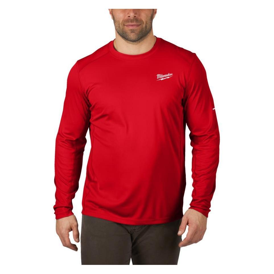 GCS Langarm-Arbeits-T-Shirt Hell - Rot Wwlsrd-S (S) (986295)