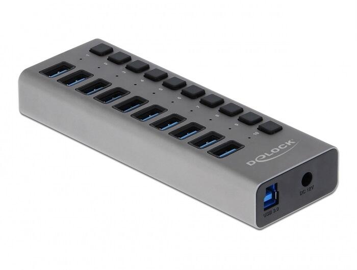Delock - Hub - 10 x SuperSpeed USB 3.0 - Desktop 63670