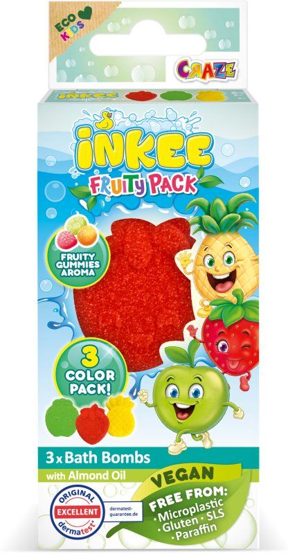 Craze INKEE Fruity Pack bombe de bain pour enfant 3x15 g