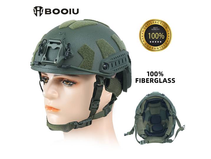 Casque tactique rapide BOOIU en fibre de verre SF à coupe haute, casque de protection extérieur avec suspension Wendy's