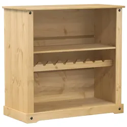 Décoshop26 - Weinschrank im rustikalen Design mit Staufach 107,5 x 51 x 105,5 cm Kiefernholz DEC024427 DEC024427