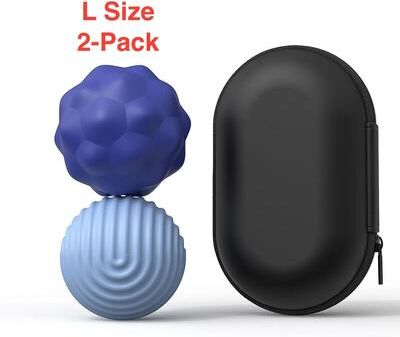 Uplifted Finds Silicone Magnetic Sensory Fidget Balls Set For Anxiety And Stress Relief l 2 pack Blue