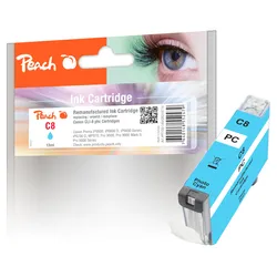 Peach Tintenpatrone foto cyan kompatibel zu Canon CLI-8PC, 0624B001, 0624B024