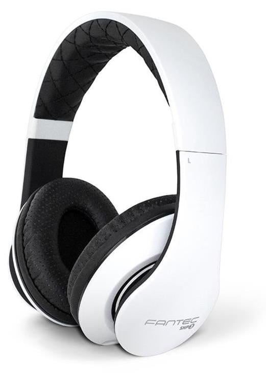 Fantec SHP-3 stereo-hoofdtelefoon met microfoon wit/zwart