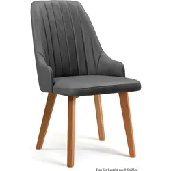 ESSZIMMERSTUHL (8er-Set) Daryl 52x91x60 Eiche geölt/Grau