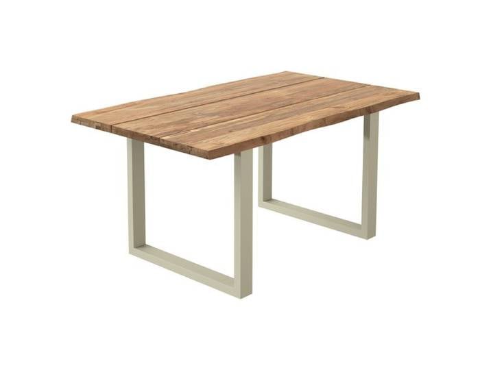 OUTLIV. Negara Gartentisch 160x90cm Edelstahl/Teak recycelt Baumkante Sand