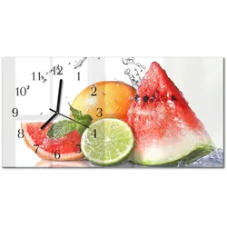 WANDUHR aus Glas 60x30 cm - Saftige Früchte