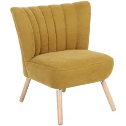SESSEL Kadisha Bezug Velourstoff Buche natur / mais