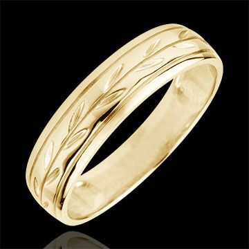Edenly Trauring Frische - GeprÃ¤gtes Astwerk variation Gelbgold - 18 Karat