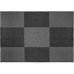 andiamo In- & Outdoorteppich Arizona Schachbrettmuster anthrazit 133 x 190 cm