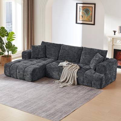 Abrihome "108.2"" L-Shaped Chenille Luxury Oversized Sectional Sofa Free-combined Sofa, No Assembly Required"