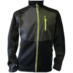 Terrax,  Strickfleecejacke Grösse L dunkelgrün/schwarz/lime (L)