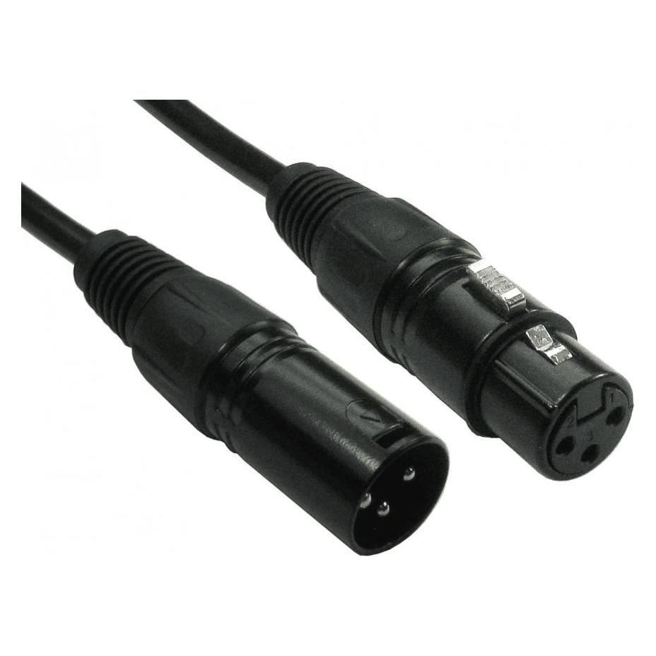 Cables Direct CDL 1m 3 Pin XLR Male to Female (1 m, XLR Kabel) (2XLR-BK010)