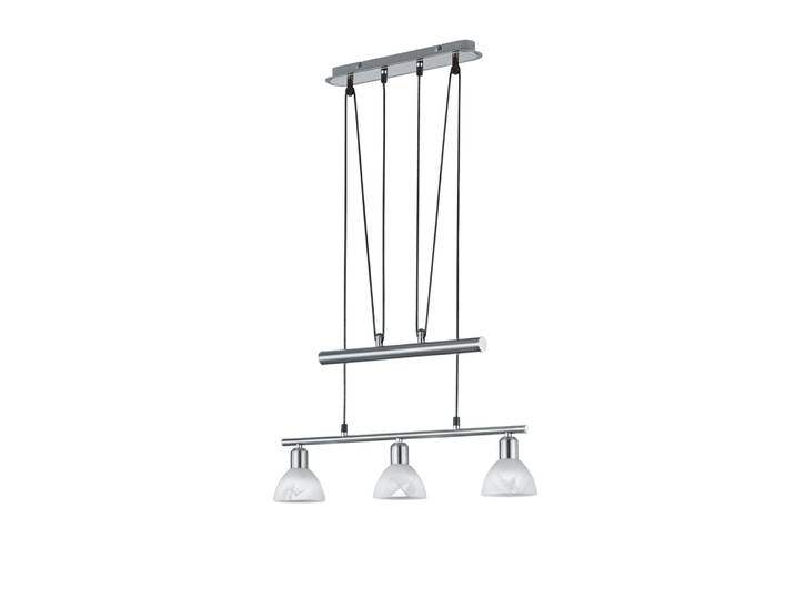 Trio Levisto Pendelleuchte Metall/Glas Alabasterfarbig