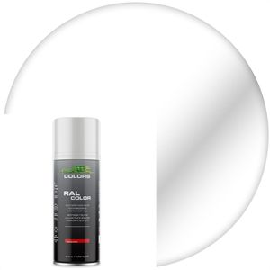 COLORS Sprühfarbe Sprühlack RAL 9010, 400 ml, reinweiß, glänzend, Acryllack